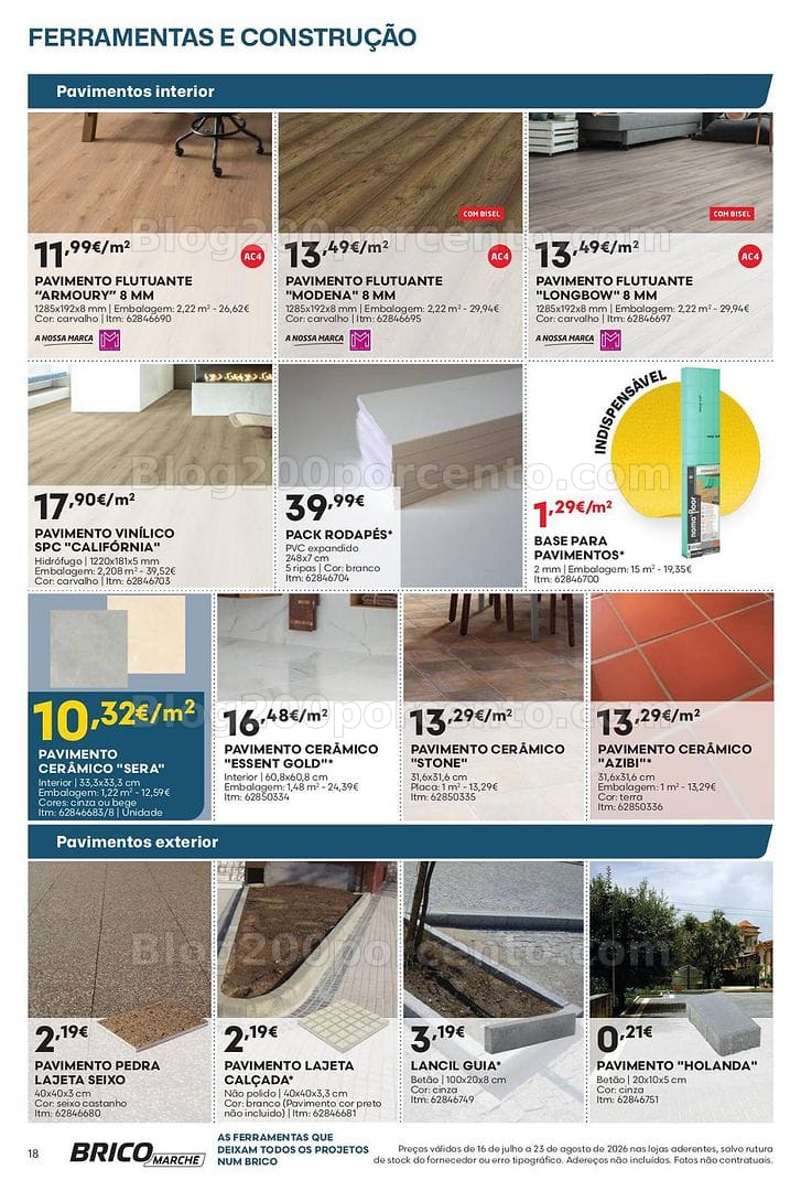 Antevisão Folheto BRICOMARCHÉ Promoções de 16 julho a 23 agosto